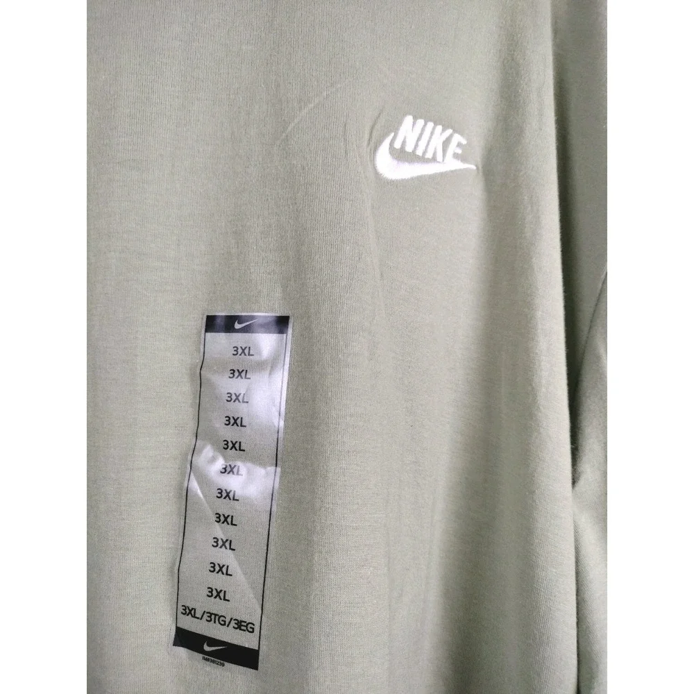 NWT Nike Sportswear Club Men's Long Sleeve T-Shirt 3XL Oil‎ Green AR5193-386